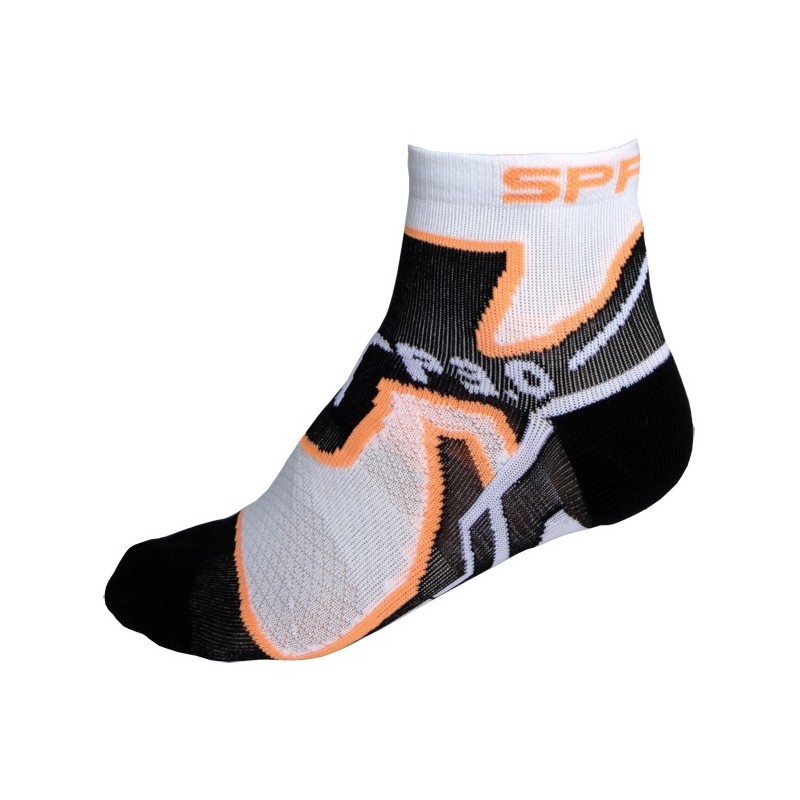 Spring 923 Speed Pro sokk svart-hvit-orange Spring 923 Speed Pro sokk svart-hvit-orange